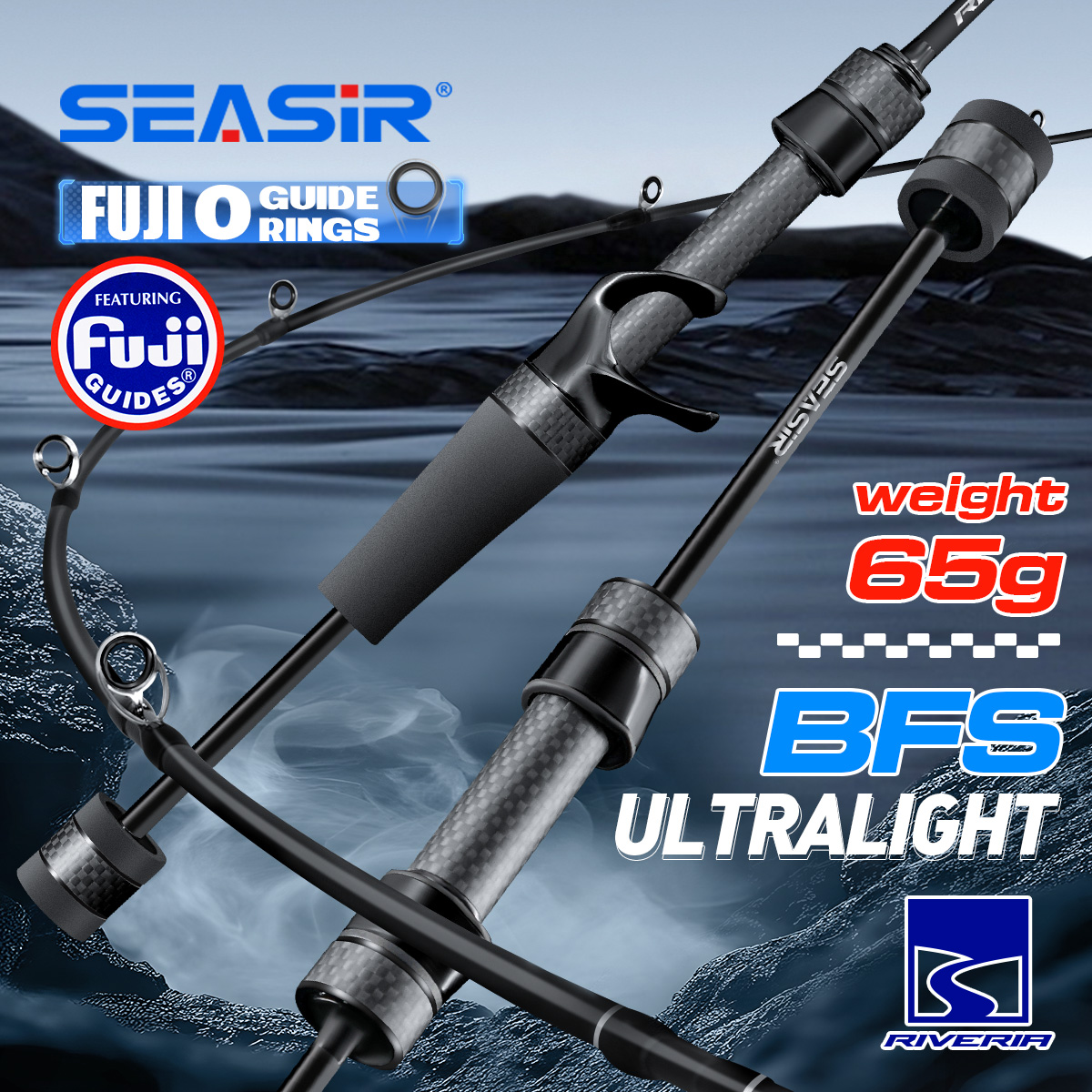 Fishing Rod Ice - Canne à pêche Baitcasting ultralégère Seasir