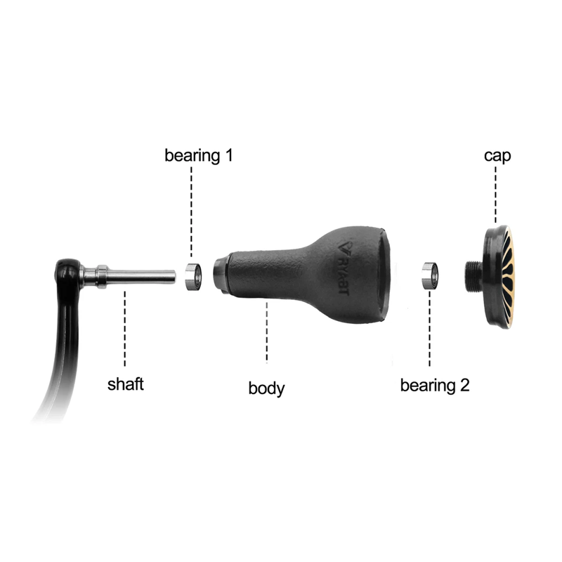 Bouton TPE noir 27 mm compatib - Shimano Reel Stradic avis et prix